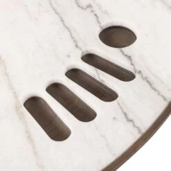 Laurel Poker Table - White Marble 15 Laurel Poker Table - White Marble -France and Son Store 243502 002 DET 3