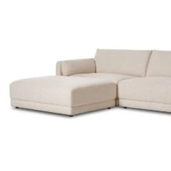 Kiernan 3-Piece Sectional - Palma Cream - W/ Ottoman -France and Son Store 244412 001 DET 3