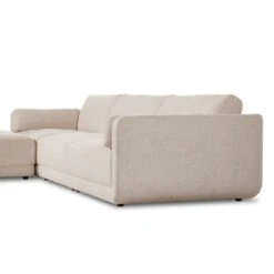 Kiernan 3-Piece Sectional - Palma Cream - W/ Ottoman -France and Son Store 244412 001 DET 4