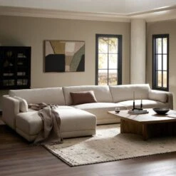 Kiernan 3-Piece Sectional - Palma Cream - W/ Ottoman -France and Son Store 244412 001 ESS 1