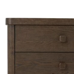 Valen 6 Drawer Dresser - Rustic Brown Oak Veneer 20 Valen 6 Drawer Dresser - Rustic Brown Oak Veneer -France and Son Store 244511 002 DET 1