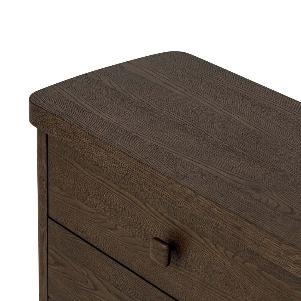 Valen 6 Drawer Dresser - Rustic Brown Oak Veneer 9 Valen 6 Drawer Dresser - Rustic Brown Oak Veneer - Image 7