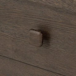 Valen 6 Drawer Dresser - Rustic Brown Oak Veneer 25 Valen 6 Drawer Dresser - Rustic Brown Oak Veneer -France and Son Store 244511 002 DET 5