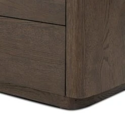 Valen 6 Drawer Dresser - Rustic Brown Oak Veneer 26 Valen 6 Drawer Dresser - Rustic Brown Oak Veneer -France and Son Store 244511 002 DET 6