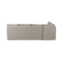 Drew Slipcover Dining Banquette - Stone -France and Son Store 245482 001 BCK 1