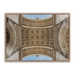 Arc De Triumphe By Guy Sargent - 72"X48" - Rustic Walnut - Framed Metal