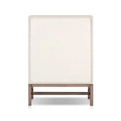 Fiona Tall Dresser - Ivory Painted Raffia -France and Son Store 246170 002 BCK 1