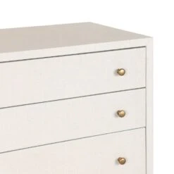 Fiona Tall Dresser - Ivory Painted Raffia -France and Son Store 246170 002 DET 3