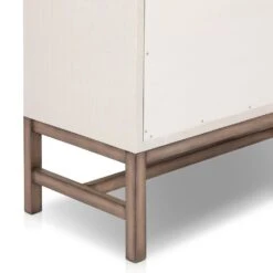 Fiona Tall Dresser - Ivory Painted Raffia -France and Son Store 246170 002 DET 8