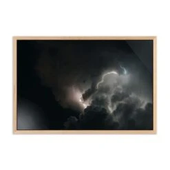 Strike V By Mandy Steinback - 60"X40.25" - White Oak - Framed Metal