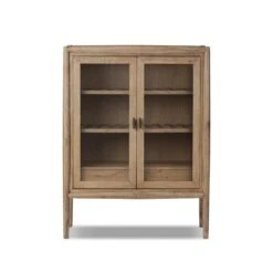 Glenview Bar Cabinet - Weathered Oak