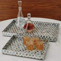 Mother Of Pearl Tray -France and Son Store 2630 2631