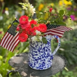 Taverna Speckled Pitcher, Orange/Gray -Cobalt/White -France and Son Store 264023 Patriotic JarrellLee MemorialDay2023 1000x 573bec18 173e 4ca2 a080 7272673003ce
