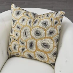 Agate Pillow-Black/Gold -France and Son Store 26644