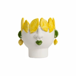 Studio Z Cachepot, Small Head With Lemons