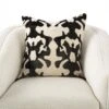 Ink Blot Pillow-Black-22 X 22 -France and Son Store 27544