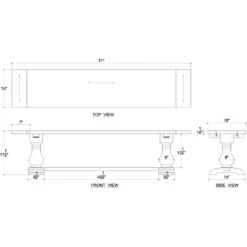 Trestle Dining Bench In Straw Wash -France and Son Store 27697 ld eb1a32ff 4987 49f5 9dfa cf96be1a131c