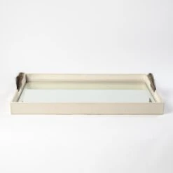 Harrington Tray-Ivory Leather -France and Son Store 27985