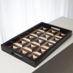Triangle Marquetry Tray -France and Son Store 28410