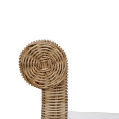 Newport Scalloped Bench In Rattan Natural W/ Arctic White Performance Fabric -France and Son Store 28447rnatsf204 4 a95f1b27 bd48 4299 aa37 7cadbbce2af6