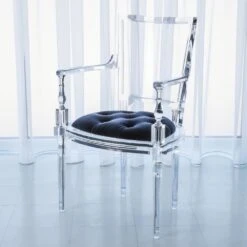 Marilyn Acrylic Arm Chair With Mohair Seat -France and Son Store 3.31164
