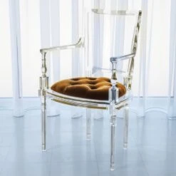 Marilyn Acrylic Arm Chair With Mohair Seat -France and Son Store 3.31168