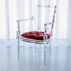 Marilyn Acrylic Arm Chair With Mohair Seat -France and Son Store 3.31231