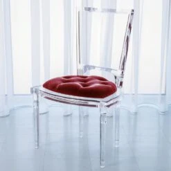 Marilyn Acrylic Side Chair W/ Mohair Seat -France and Son Store 3.31232