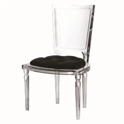 Marilyn Acrylic Side Chair W/ Mohair Seat -France and Son Store 3.31248