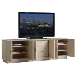 San Marcos Media Console - Opaline -France and Son Store 310 661 Silo open