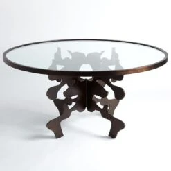 Ink Blot Dining Table-Bronze-60