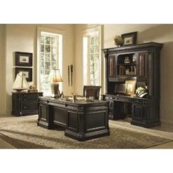 Highlands 76'' Executive Desk W/Wood Panels