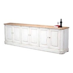 Antique White Wash Sideboard6 Door