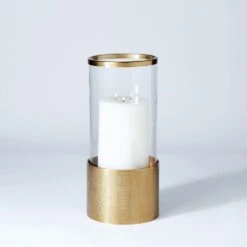 Plaid Etched Glass Hurricane