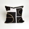 Brass Loop Pillow - Beige/Black -France and Son Store 42807