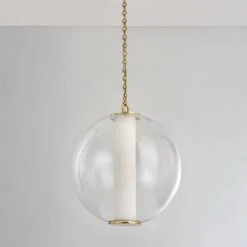 Pietra Pendant - Vintage Brass 20in -France and Son Store 432 20 VB 002