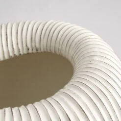 Baleen Cachepot - Ivory W/Brown Edges -France and Son Store 44690