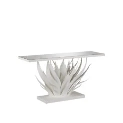 Agave White Console Table 13 Agave White Console Table -France and Son Store 4aa5ba71fef13f8fd777471b6ed40b9d0b3244e9