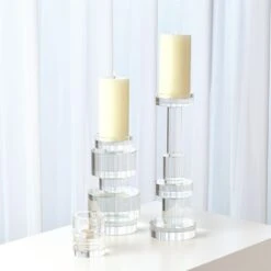 Brilliant Round Pillar Holder-Sm -France and Son Store 52086