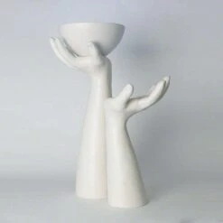 Palma Candleholder - Right - Matte White -France and Son Store 5316f017f456f8d5a5a6e98a140288f4 c9f8fa6b 73be 44e6 969e 3eddbebbec48