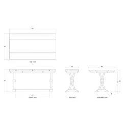 Archer Adaptable Sofa Table -France and Son Store 55064 ld 1 4