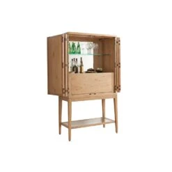 Cameroon Bar Cabinet - Newcastle 12 Cameroon Bar Cabinet - Newcastle -France and Son Store 566 961C Open Alt1 Silo