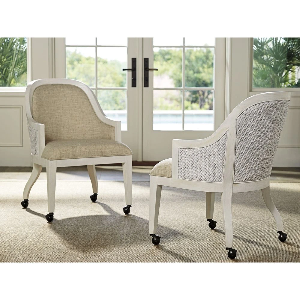 Bayview Arm Chair With Casters - Caribbean Sands 4 Bayview Arm Chair With Casters - Caribbean Sands - Image 2