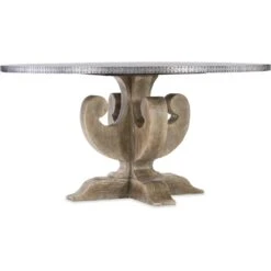 Boheme Ascension 60in Zinc Round Dining Table