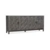 Windsor Entertainment Console - Grey - Metal Wood Resin