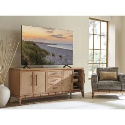 Commodore Media Console - Sunwashed -France and Son Store 579 907 WS open