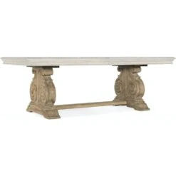 Monaco Rectangle Dining Table With Leaves - Beige Brown Natural Taupe - Resin Wood - Rectangle -France and Son Store 5878 75007 80 silo