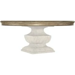 Monaco 72In Round Urn Dining Table - Natural - Wood - Round -France and Son Store 5878 75012 80 silo