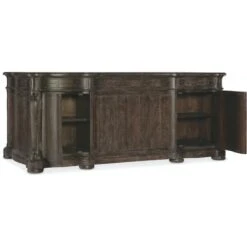 Tuscany Traditions Executive Desk - Brown 20 Tuscany Traditions Executive Desk - Brown -France and Son Store 5961 10562 89 back open silo