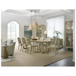 Oceanview Rectangle Dining Table W/2-18In Leaves - Beige Natural Off White - Rectangle -France and Son Store 6015 75217 401 411 906 80 room d3f02a42 9643 42cf 9b47 b6feb49f6351